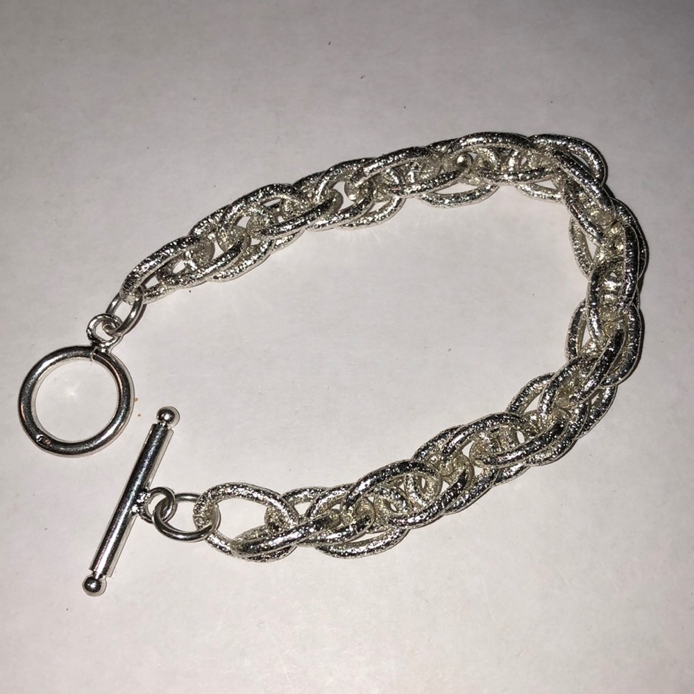 Beautiful Multi Chain O Link silver Bracelet
